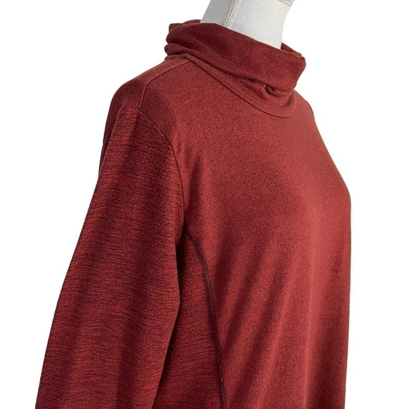 St. Johns Bay Red Knit Mock Neck Top XL Long Sleeve Pullover Casual Fall Sweater - Picture 5 of 7